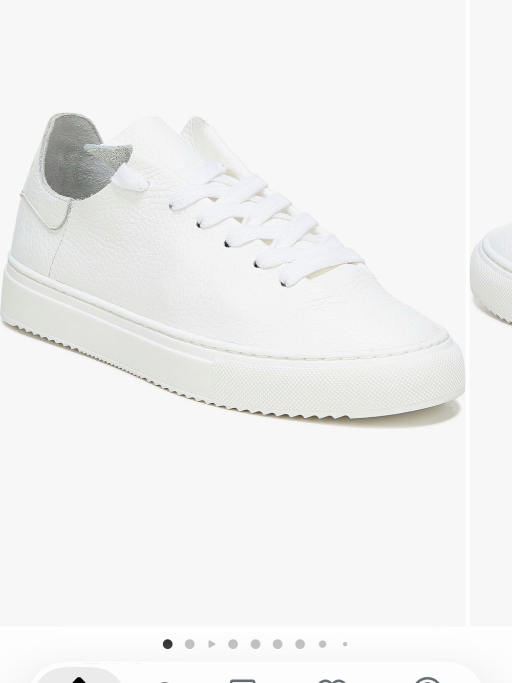 Sam Edelman White Low-Top Leather Sneakers. Worn 2 times